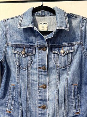 Old Navy Light Blue Denim Cropped Jean Jacket